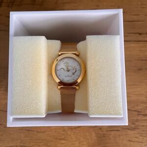 Skagen Disney Mickey Gold Tone Watch – Bracelet Band – New in Box 100% Charity